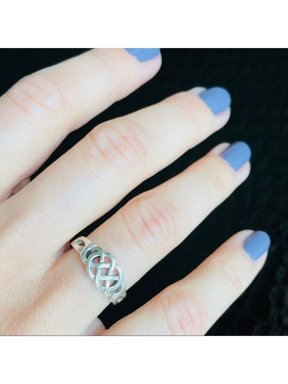 CELTIC KNOT DESIGN INFINITY STERLING SILVER RING - Picture 9 of 10